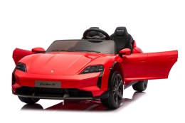 2osobowy Auto na akumulator  Porsche Taycan Turbo S Czerwony