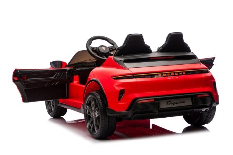 2osobowy Auto na akumulator  Porsche Taycan Turbo S Czerwony