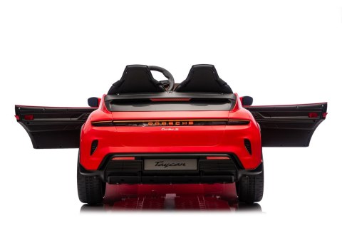 2osobowy Auto na akumulator  Porsche Taycan Turbo S Czerwony