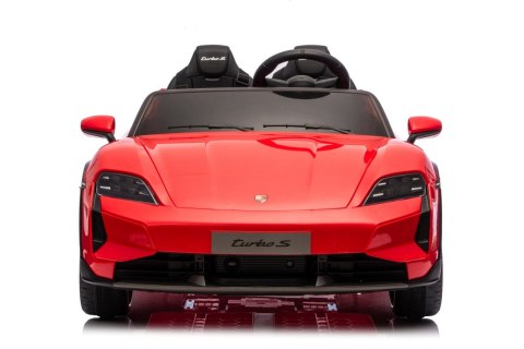 2osobowy Auto na akumulator  Porsche Taycan Turbo S Czerwony