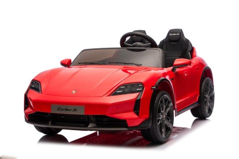 2osobowy Auto na akumulator  Porsche Taycan Turbo S Czerwony