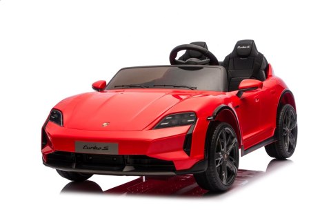 2osobowy Auto na akumulator  Porsche Taycan Turbo S Czerwony