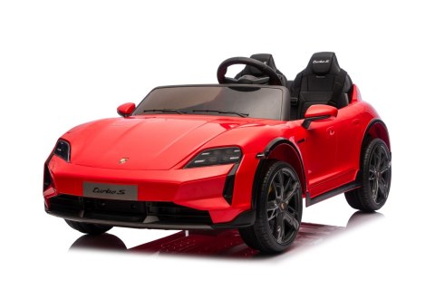 2osobowy Auto na akumulator  Porsche Taycan Turbo S Czerwony