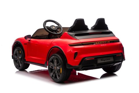 2osobowy Auto na akumulator  Porsche Taycan Turbo S Czerwony