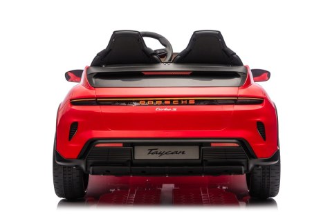 2osobowy Auto na akumulator  Porsche Taycan Turbo S Czerwony