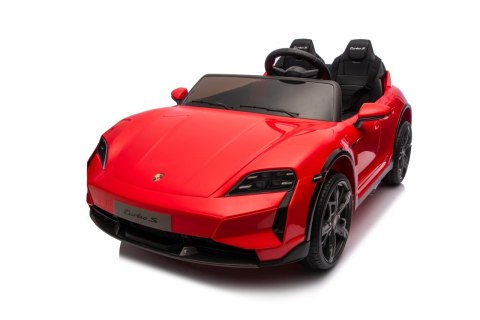 2osobowy Auto na akumulator  Porsche Taycan Turbo S Czerwony
