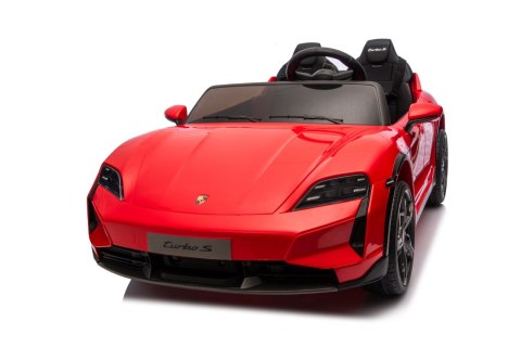 2osobowy Auto na akumulator  Porsche Taycan Turbo S Czerwony