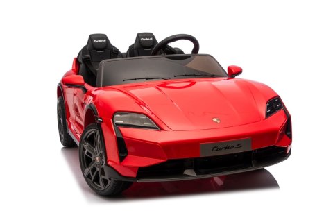 2osobowy Auto na akumulator  Porsche Taycan Turbo S Czerwony