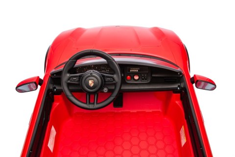 2osobowy Auto na akumulator  Porsche Taycan Turbo S Czerwony