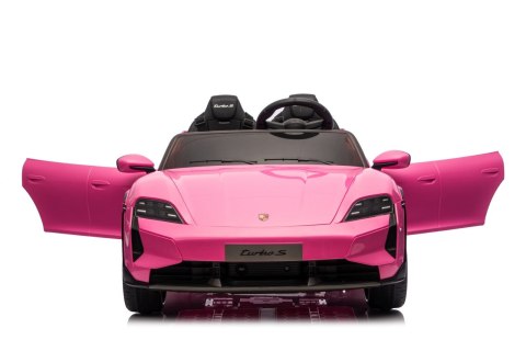 2osobowy Auto na akumulator  Porsche Taycan Turbo S Różowy