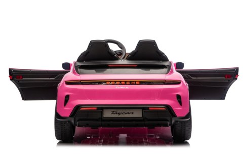 2osobowy Auto na akumulator  Porsche Taycan Turbo S Różowy