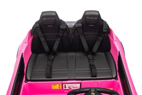 2osobowy Auto na akumulator  Porsche Taycan Turbo S Różowy
