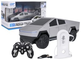 zdalnie sterowany Samochód auto  TRACK Srebrny + Stacja Ładowania