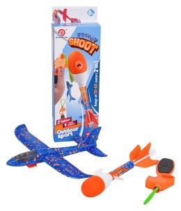 Zestaw Samolot Niebieski 2w1 z Wyrzutnią