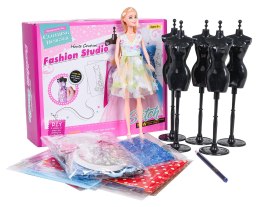 Zestaw Małej Projektantki, Kolorowe Materiały + Akcesoria