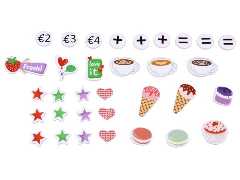 Drewniana Kawiarnia Lodziarnia - Zestaw Zabawowy z Desery Lody