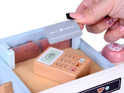 Drewniana Kawiarnia Lodziarnia - Zestaw Zabawowy z Desery Lody