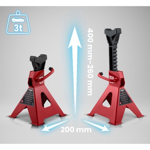 Kobyłki samochodowe warsztatowe 3 t 2 szt Humberg HM-384