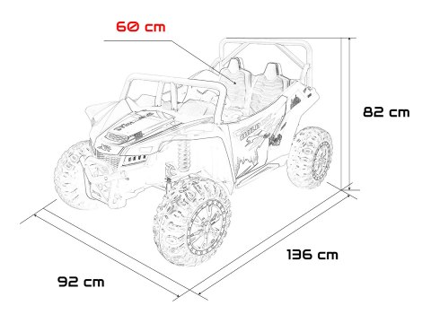 4x200w Auto samochód na akumulator  Buggy Arctic Cat  Niebieski