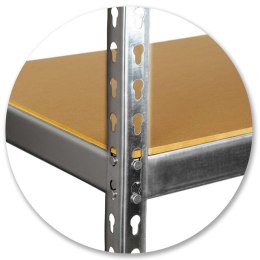 Regał metalowy magazynowy 183 x 90 x 40 cm Humberg HR-853 srebrny