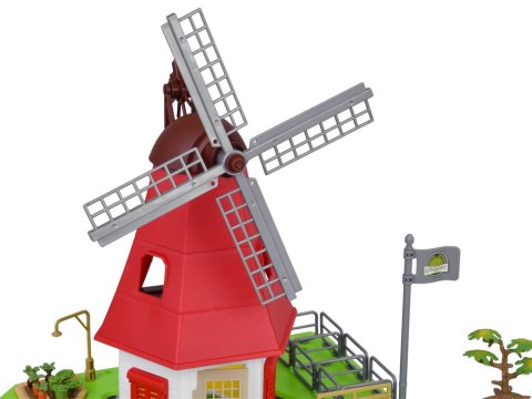SERIA ZWIERZĘTA FARMA Zestaw WIATRAK młyn 101ele figurki