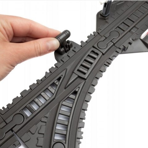 Elektryczna Kolejka Tor Retro Ciuchcia Lokomotywa + 2 Wagony - Zestaw 76 el.