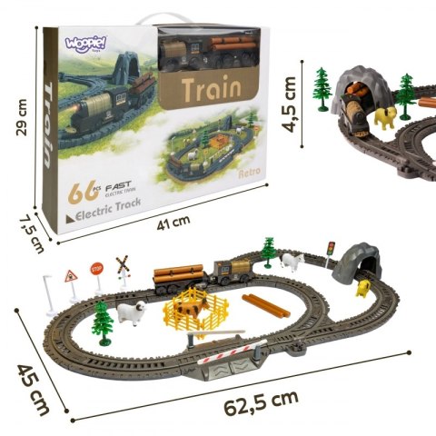 Kolejka Elektryczna Lokomotywa Retro Farma Tor XL 66 el.