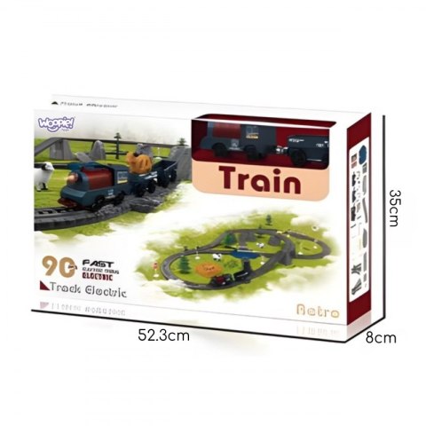 Kolejka Elektryczna Lokomotywa Towarowa Tor XXL 90 el.