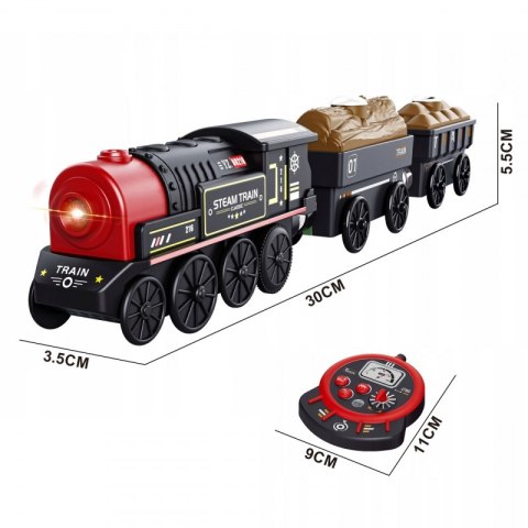 Lokomotywa Elektryczna Zdalnie Sterowana Kolejka Retro Wagony 4 el.