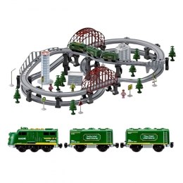 Nowoczesna Kolejka Elektryczna Tor XXL Lokomotywa Cargo Zestaw 115 szt.