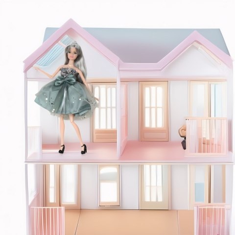 ROYAL Lalka Emi w Eleganckiej Sukni Tiulowej z Kokardą i Bukietem