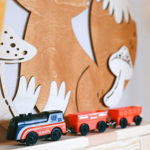 Zestaw Elektryczna Kolejka Lokomotywa Tor Farma Zwierzęta 70 el.