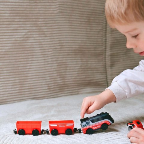 Zestaw Elektryczna Kolejka Lokomotywa Tor Farma Zwierzęta 70 el.