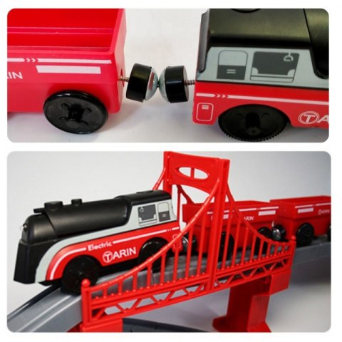 Zestaw Elektryczna Kolejka Lokomotywa Tor Farma Zwierzęta 70 el.