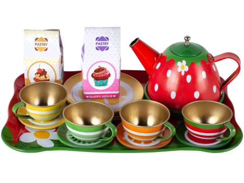 Zestaw Kawowy, do Parzenia Herbaty Kawy Czajnik Filiżanki + Akcesoria 17 el.