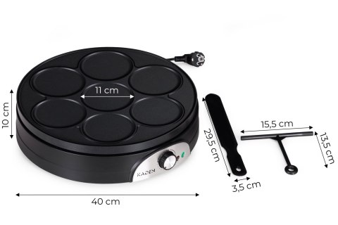 Elektryczna naleśnikarka dwustronna patelnia do naleśników i pankejków nieprzywierająca 1500W KADEN