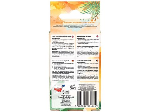 Tuban Tubi Glam lakier do paznokci dla dzieci Pomarańczowy Perłowy 5ml ZA6120