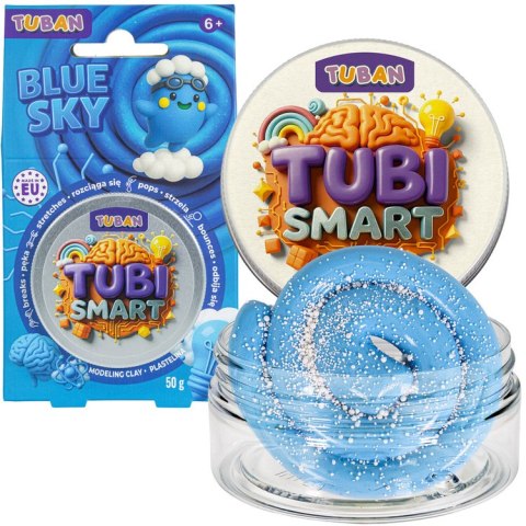Tubi Smart plastelina sensoryczna Blue Sky rozciąga się strzela odbija się