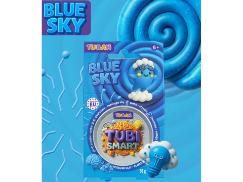 Tubi Smart plastelina sensoryczna Blue Sky rozciąga się strzela odbija się