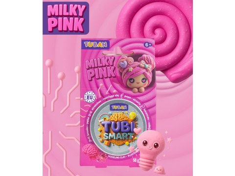 Tubi Smart plastelina sensoryczna Milky Pink rozciąga się strzela odbija się