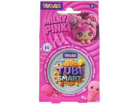 Tubi Smart plastelina sensoryczna Milky Pink rozciąga się strzela odbija się