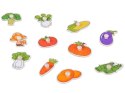 Układanka edukacyjna puzzle drewniane warzywa dopasuj 11ele