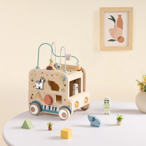 GREEN Drewniana Kostka Aktywności Samochód Terenowy Safari FSC