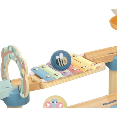 GREEN Drewniany Tor Kulkowy z Efektami Dźwiękowymi Cymbałki FSC