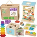 GREEN Pudełko Box 6w1 13-15m Montessori Edukacyjne Sensoryczne FSC