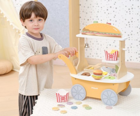 Viga 44280 PolarB Mały Burger Bar - Drewniany Wózek Kulinarny
