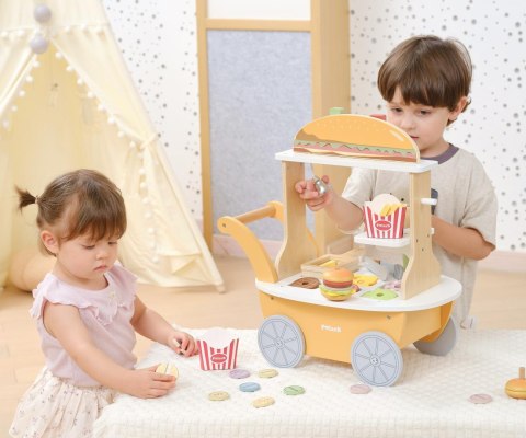 Viga 44280 PolarB Mały Burger Bar - Drewniany Wózek Kulinarny