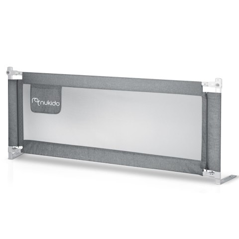 Barierka ochronna do łóżka zabezpieczająca bramka blokada160 cm Nukido NK-227 szara