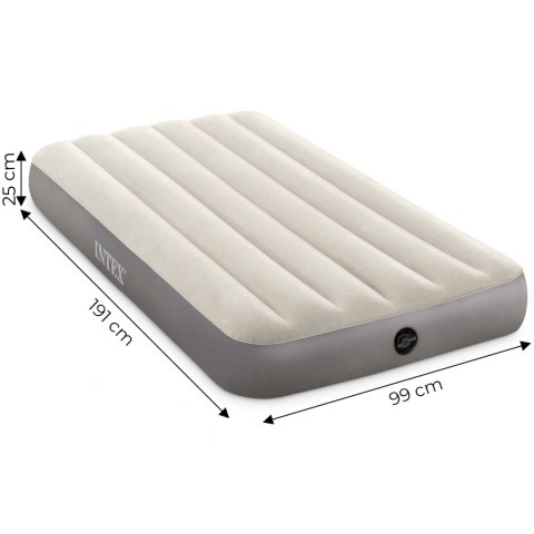 Materac welurowy dmuchany 191 x 99 cm Intex 64101