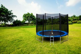 Trampolina ogrodowa z siatką zewnętrzną o średnicy 8 ft 244-252 cm + drabinka